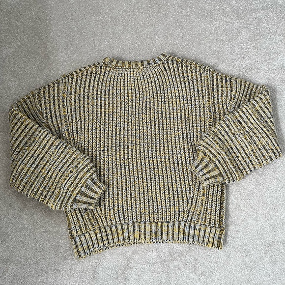 Maje blue and yellow knit oversized sweater size small - Picture 3 of 7